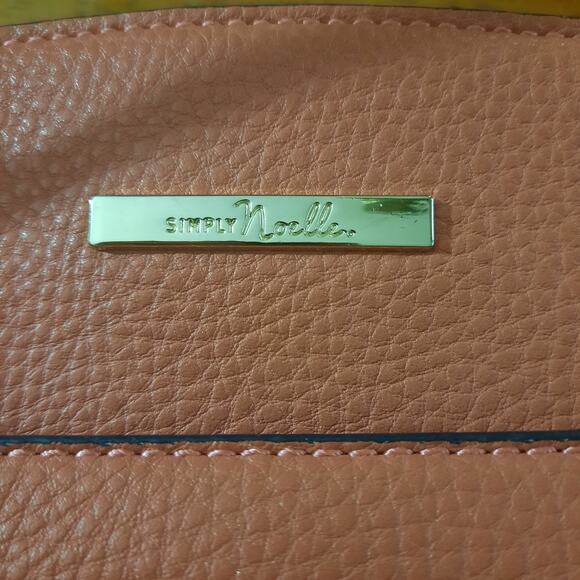 Simply Noelle Womens Coral Satchel Laptop Tote  Zip Compartments and Pockets - Picture 4 of 7